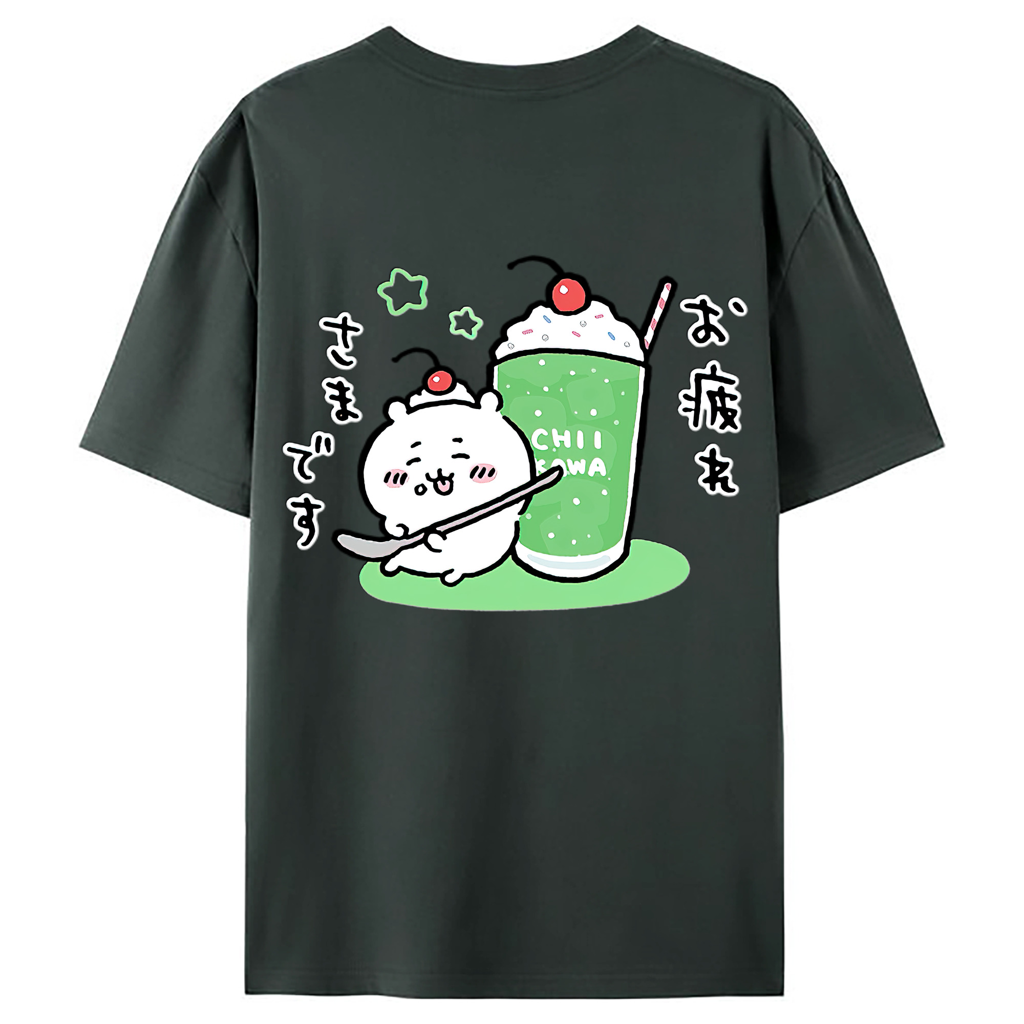 （画像用） ちいかわ ちいかわ Chii-kawa chiikawa 綿100％ メンズ半袖Tシャツ（バックプリント） 通気性